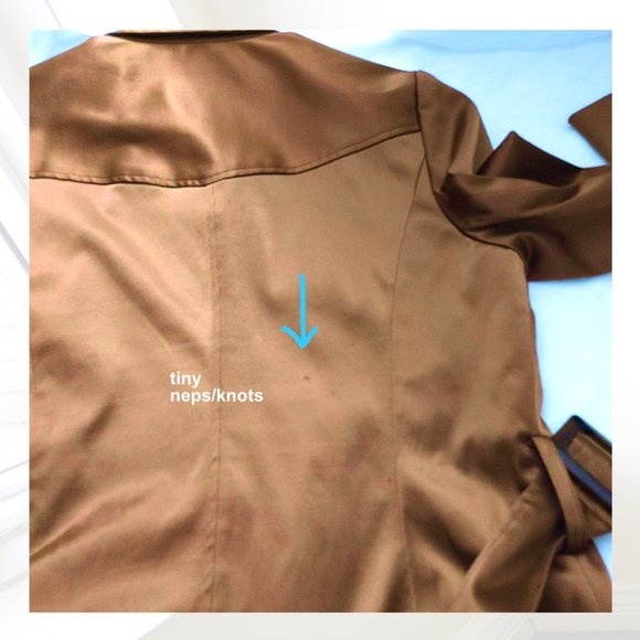 FORNARI Trench Coat Brown Mid-length Single-breasted Collar Pockets Lined Size 7 - Picture 14 of 15